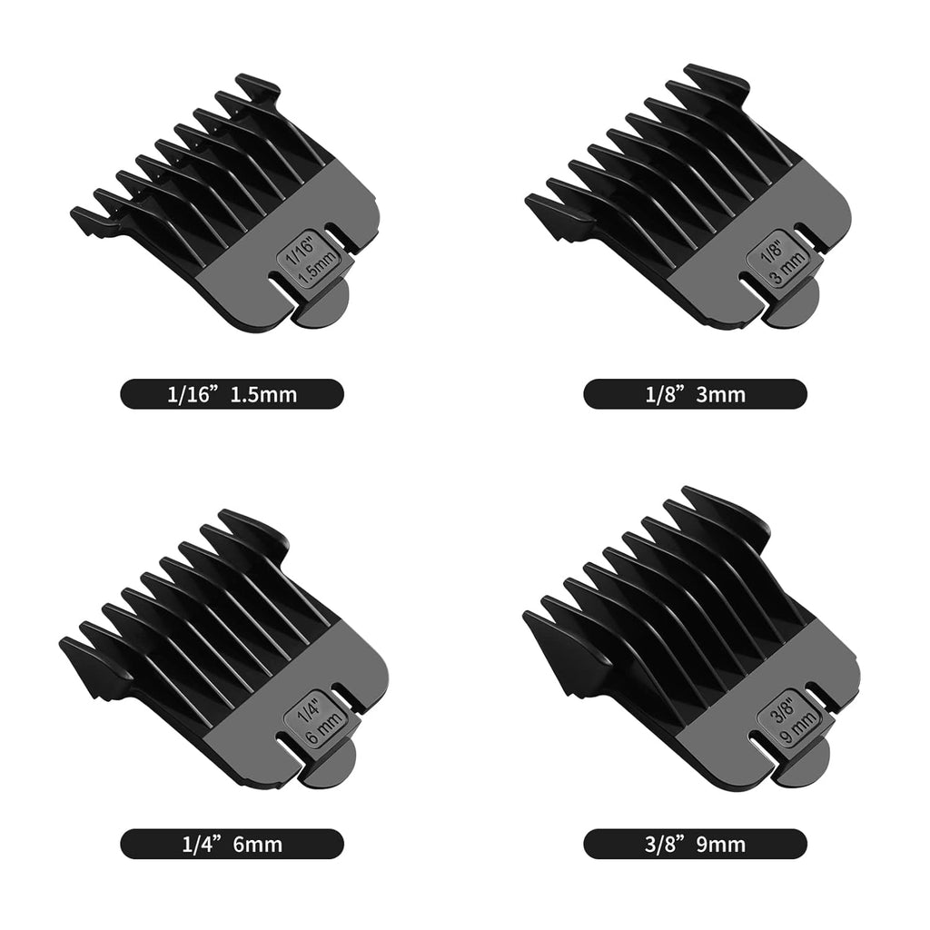 4 Pack Snap-on Blade Attachment Combs Set for Andis T Outliner M306