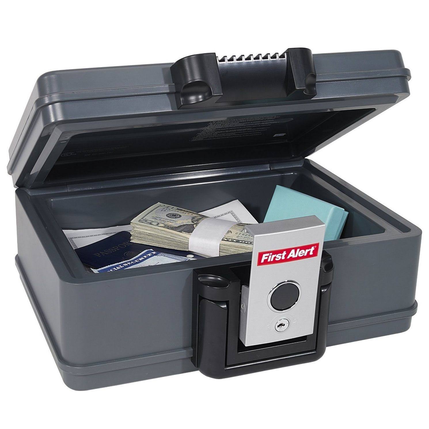 Gray Fireproof Document Storage Lock Box Safe O84346