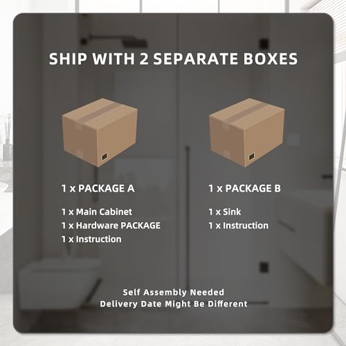 16” White Bathroom Vanity Sink Combo with 2 Doors K442498