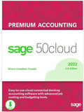 Sage 50cloud Premium Accounting 2022 U.S. 2-User One Year Subscription Cloud Connected Accounting Software C642
