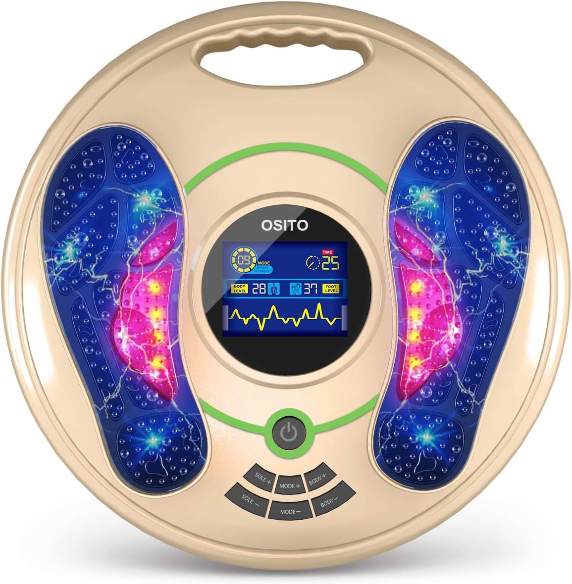 Electrical Pulse Foot Massager with Infrared Remote and TENS M824