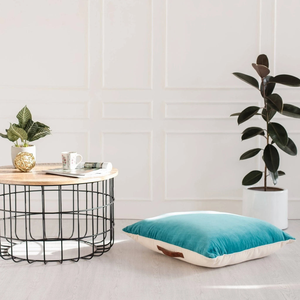 Black and Natural Wood Cage Coffee Table Q53123