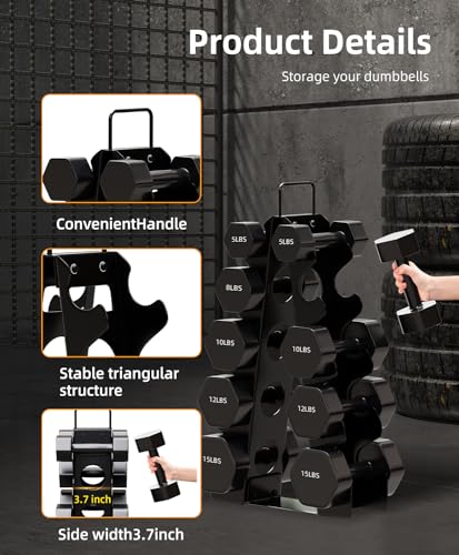 Compact A-Frame Dumbbell Rack I862