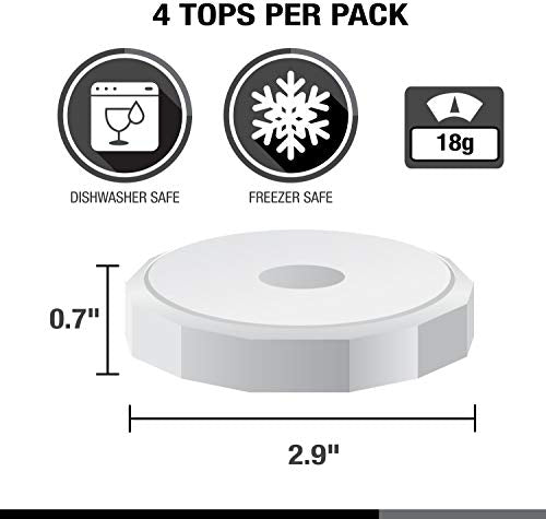 White Plastic Mason Jar Lids A16846