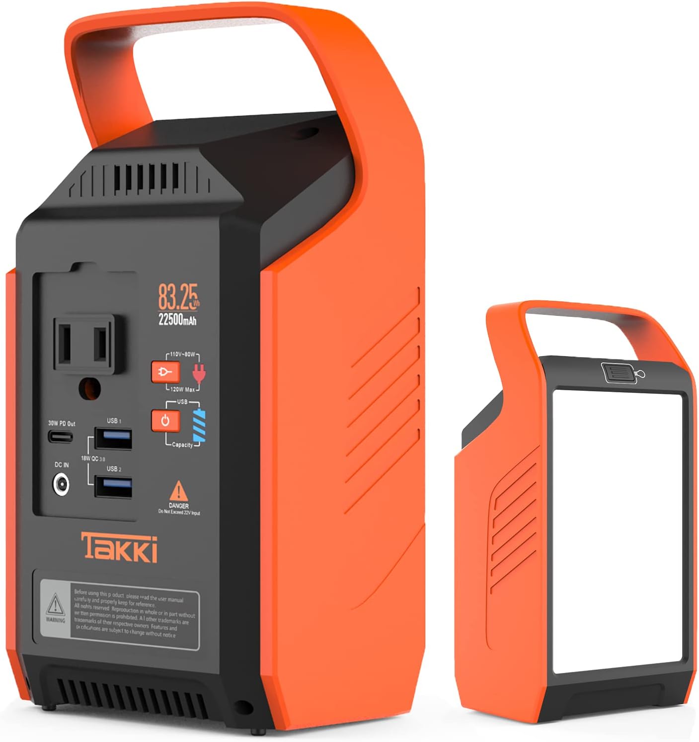 83Wh Portable Power Station with 110V AC Outlet Peak 120W Battery Backup Camping Lights Pack of 2 E149207