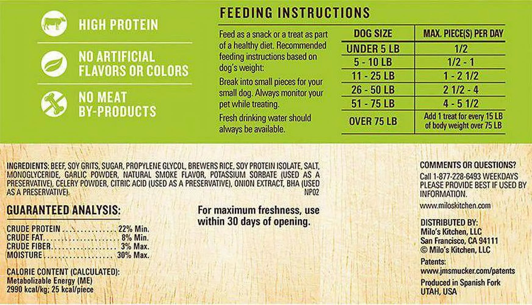 Beef and Rice Sausage Slices Dog Treats, 18 oz. K939693