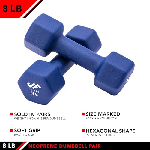 Set of 2 Neoprene Dumbbell 8 LBS E1352