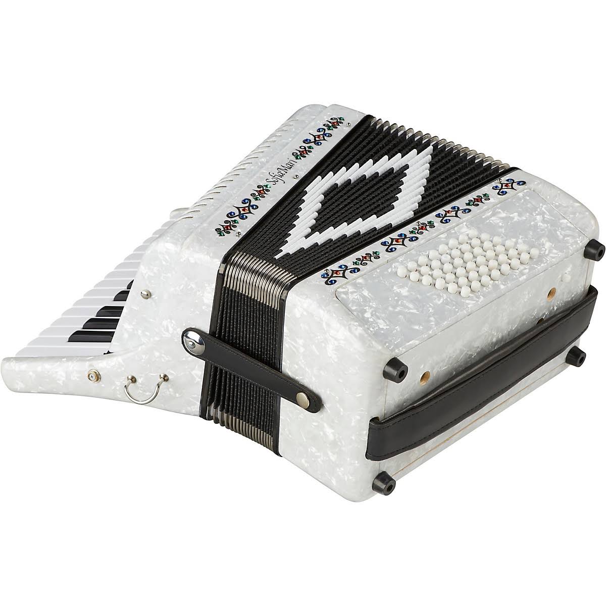 White Pearl 26 Piano 48 Bass Accordion W604525
