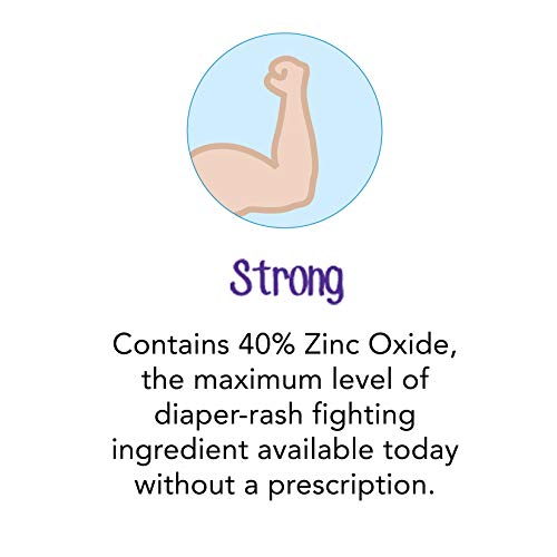 Maximum Strength Baby Diaper Rash Cream with 40% Zinc Oxide, Hypoallergenic Paste, 16 oz V746418