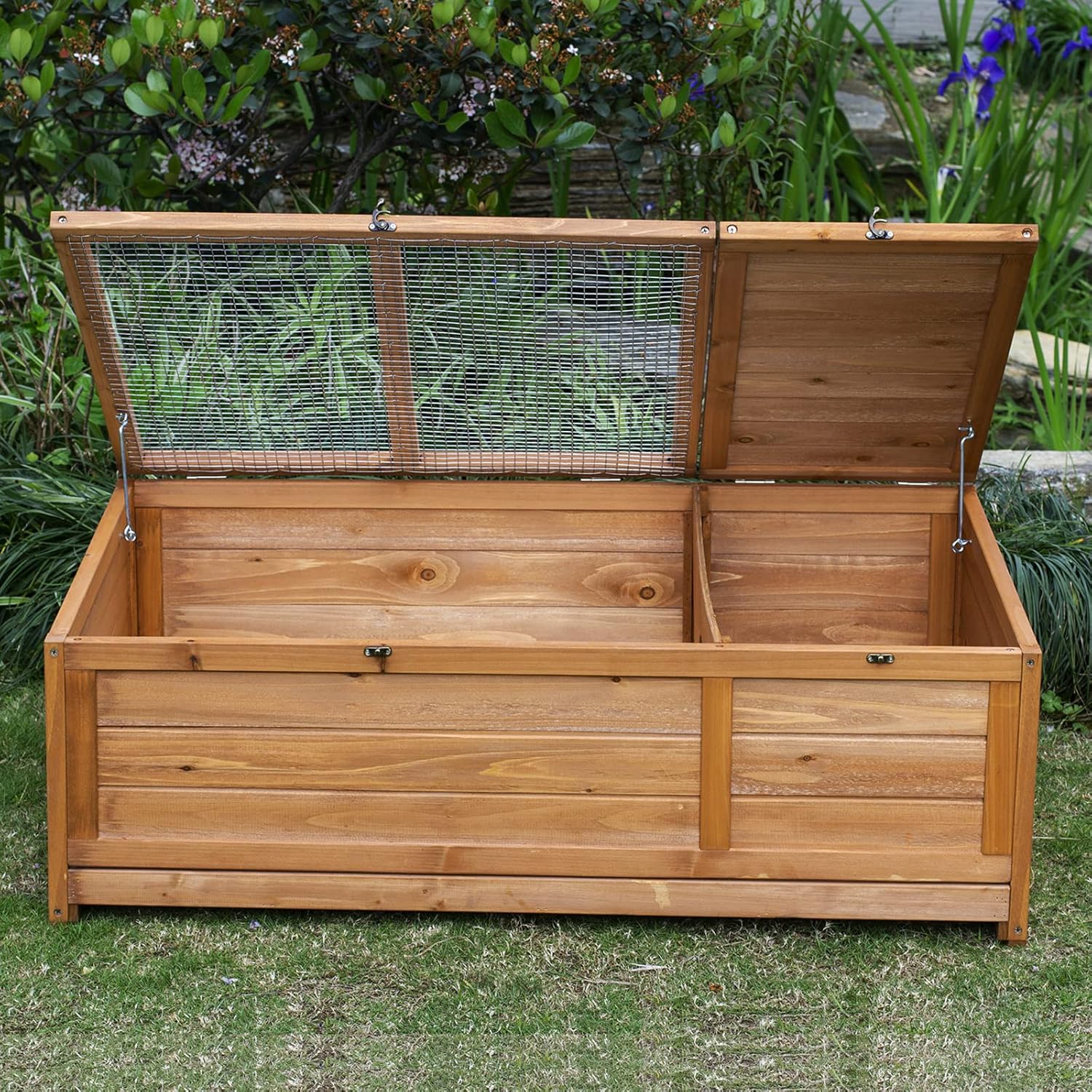 Wooden Tortoise House Large Tortoise Habitat Enclosure Cage with Removable Bottom X31297