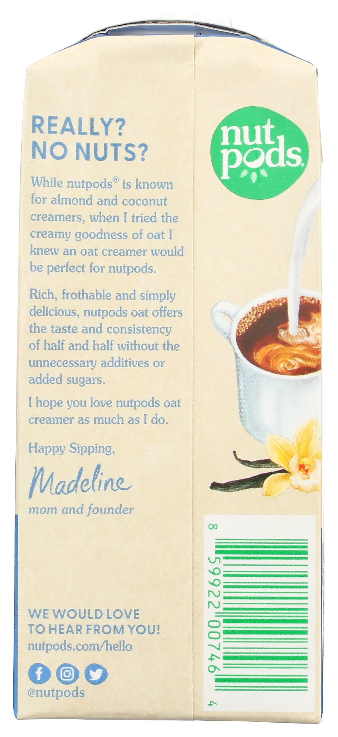 Unsweetened French Vanilla 11.2 Fluid Ounce Pack Of 12 M757
