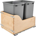 35 Qt 8.75 Gal Silver Pull Out Trash Can A201