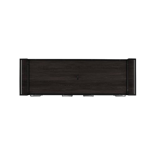 56 Inch Coastal Oak 6-Drawer Metal and Wood Dresser R60909