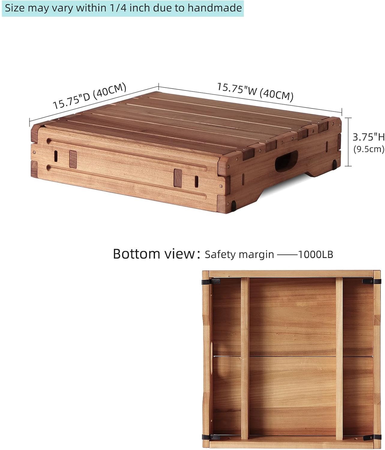 Carbonization Wooden Step Stool N593