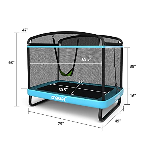 6FT Toddler Trampoline with Swing & Enclosure Safety Net R4638
