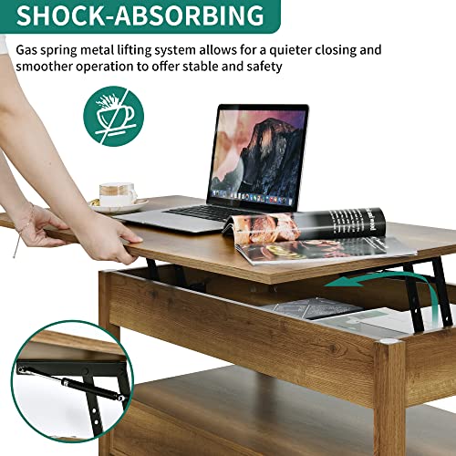 Rustic Brown Lift Top Coffee Table N720973