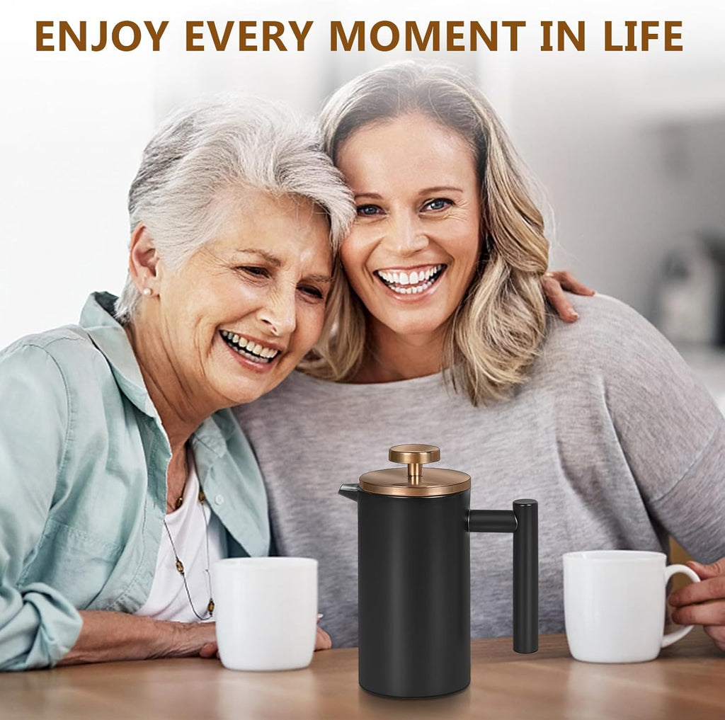 50 Ounce Double-Wall Insulated Stainless Steel French Press O6937