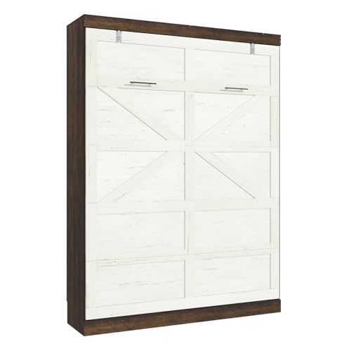 Queen Size Wood Wall Bed with LED Lights U768