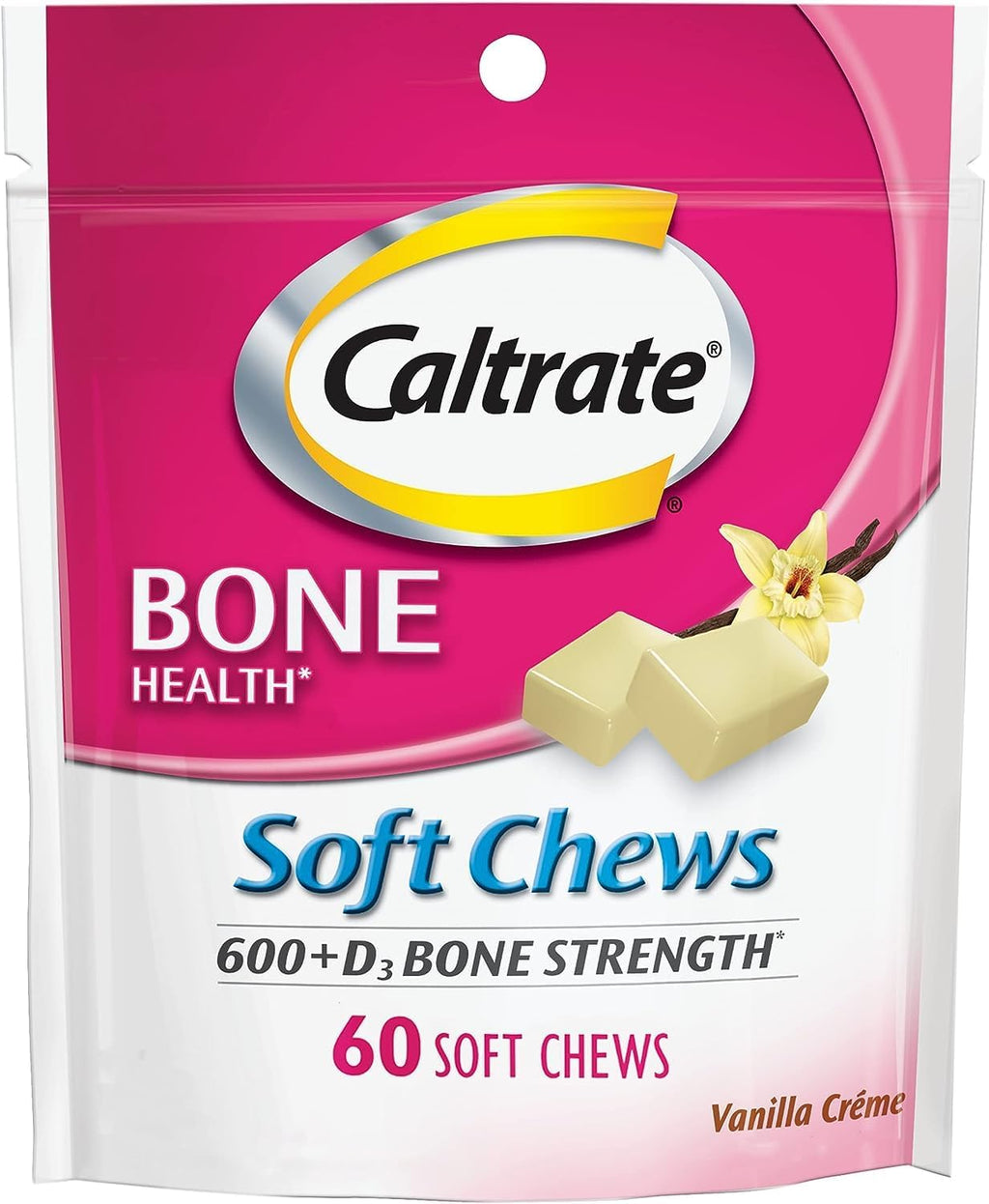 Calcium & Vitamin D Soft Chews Vanilla Creme 60 Each (Pack of 2) J134