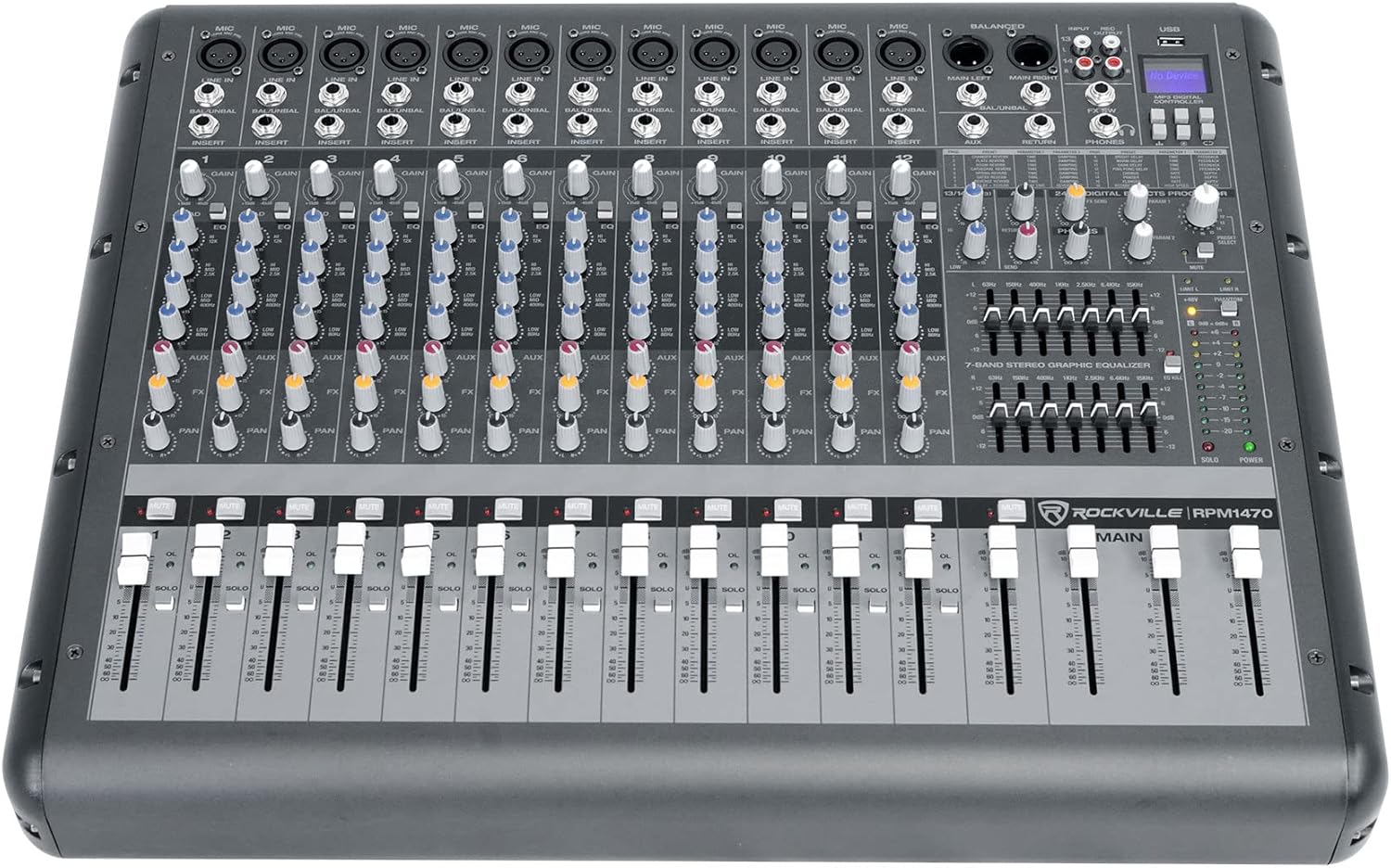 12 Channel 4800w Powered Mixer P876443
