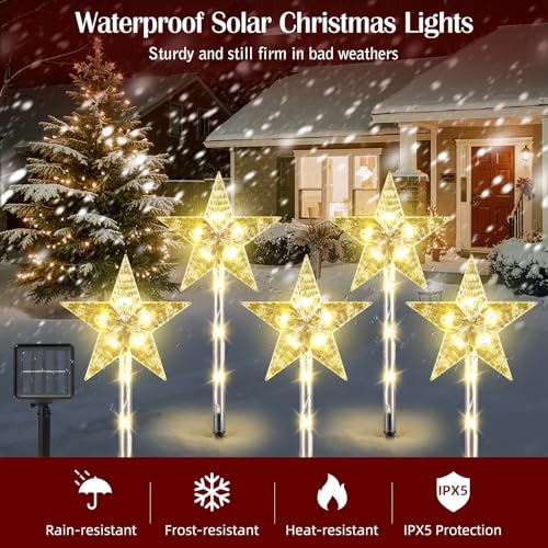 8 Pack Solar Candy Cane Pathway Lights C5614