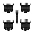 4 Pack Snap-on Blade Attachment Combs Set for Andis T Outliner M306