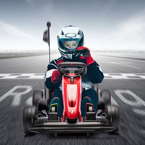 24V Electric Drift Kart with Adjustable Seat & EVA Silent Wheels N7240
