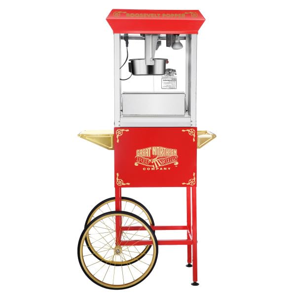 Red 8oz Antique Countertop Popcorn Popper Machine V9344
