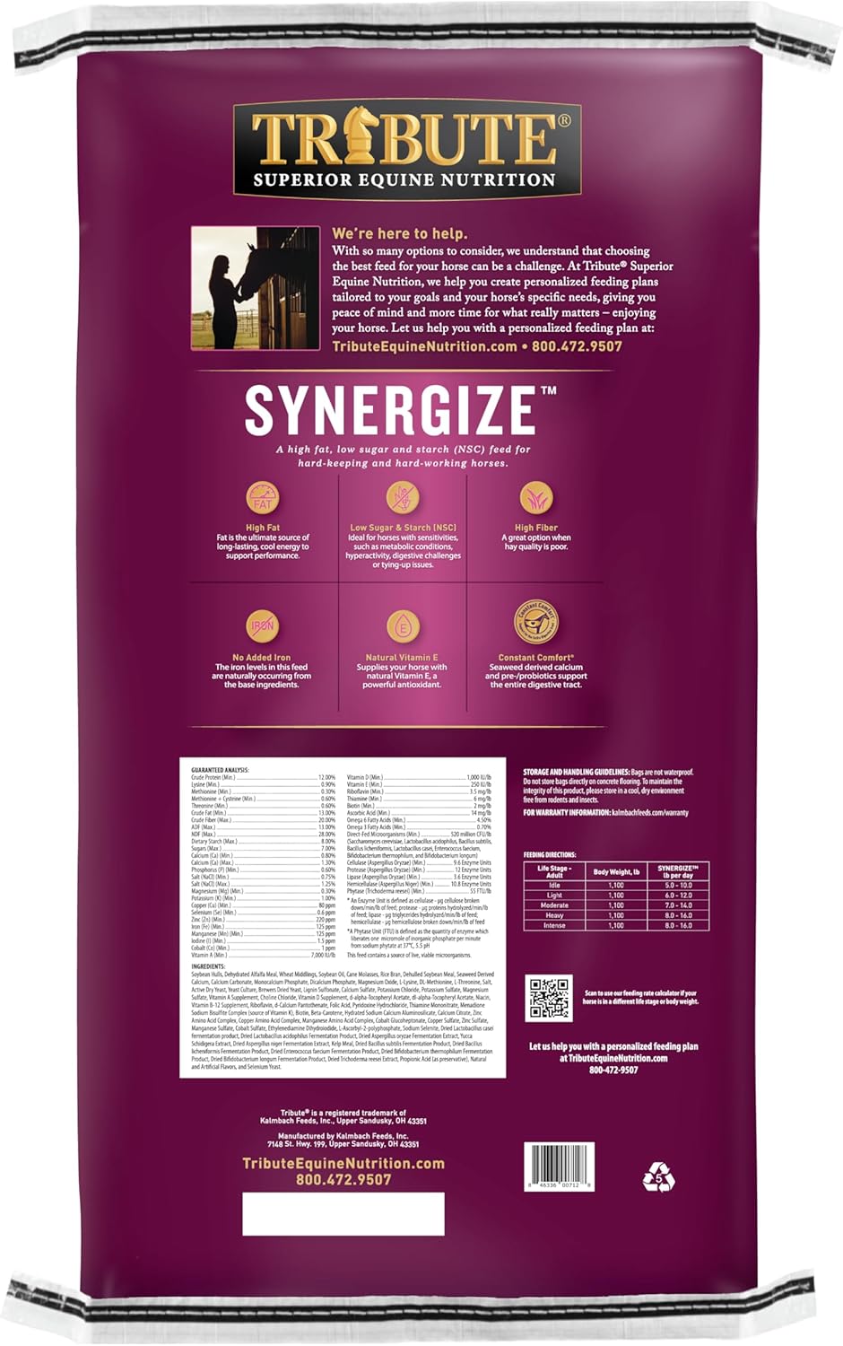 low NSC high fat pelleted horse feed C31239