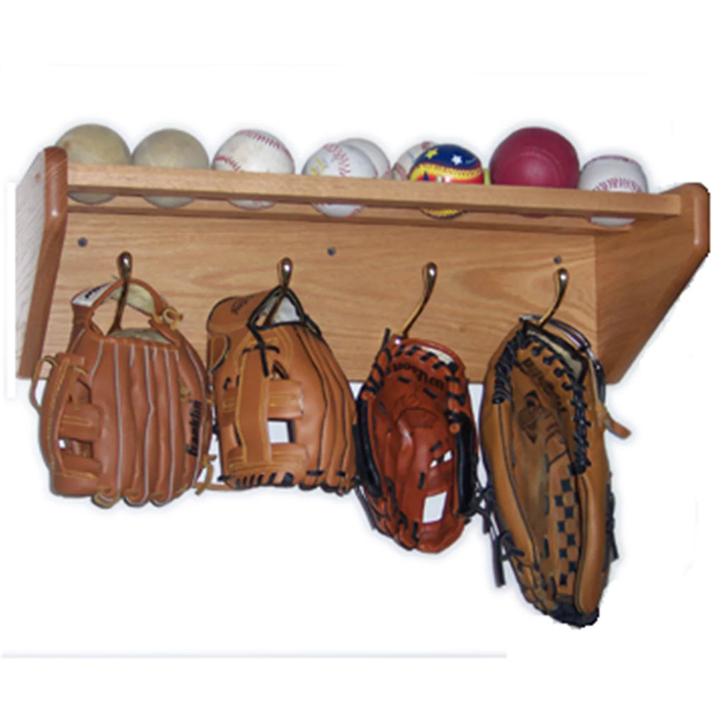 Mahogany Wooden 5 Hook Wall Mounted Coat Rack Shelf D709392