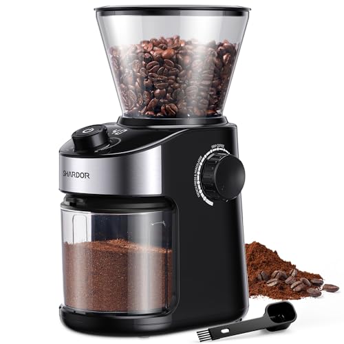 Burr Coffee Grinder Electric with 32 Grinding Sizes, 40 Seconds Adjustable Electronic Timer Y82056