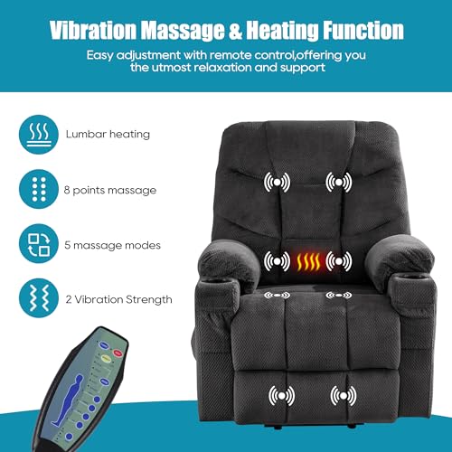 Power Lift Recliner Chair with Heat and Massage and USB Port G935