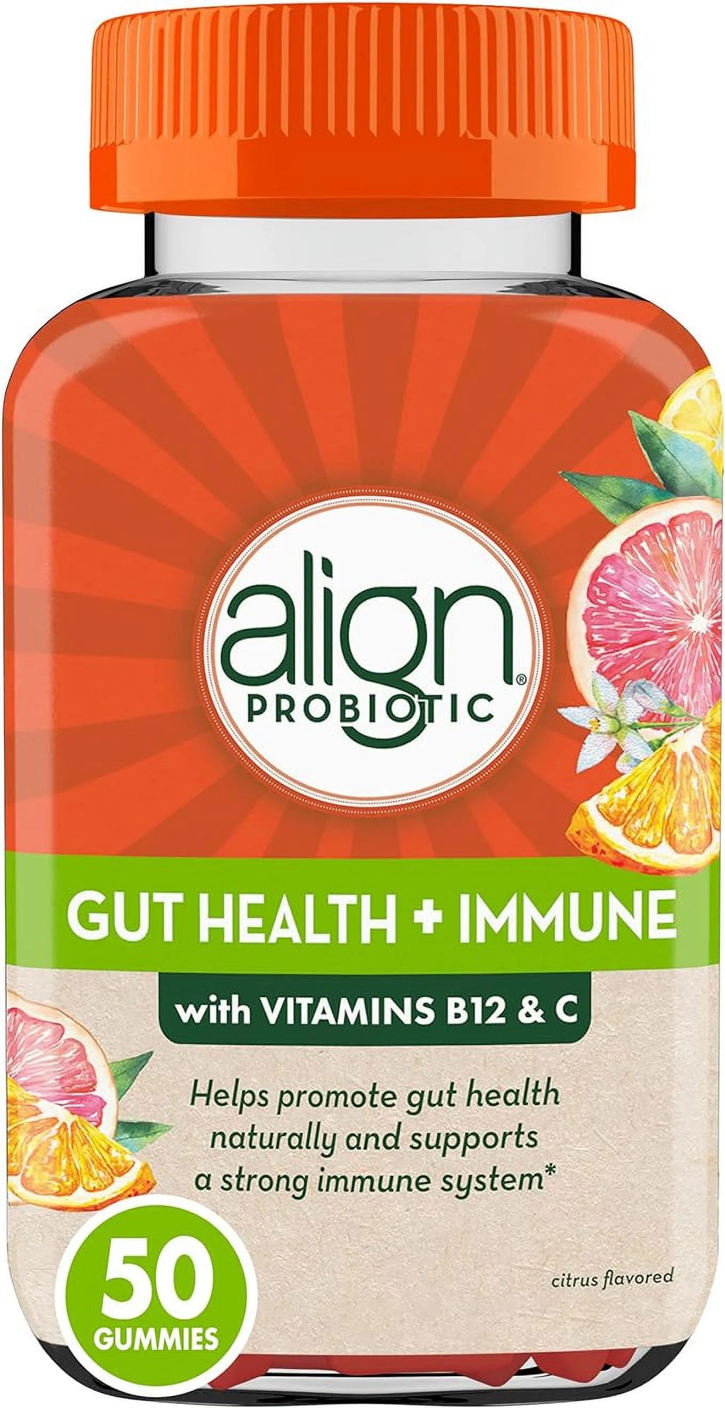 Probiotic Gummies, Citrus Flavor, 50 Gummies J502