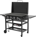 4-Burner Propane Gas Griddle with Hard Cover, Black G286013