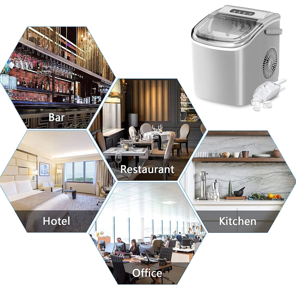 Countertop Ice Maker Portable Ice Machine, 26Lbs/24H D5207