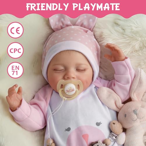 20-Inch Realistic Newborn Vinyl Reborn Baby Doll H344