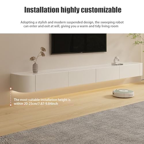 Grey 120cm Wall Mounted TV Stand with Drawers G29476