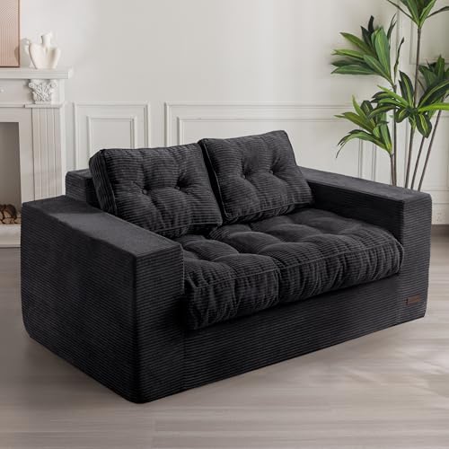 Beige 3 Seater Upholstered Floor Sofa with Armrests W343254