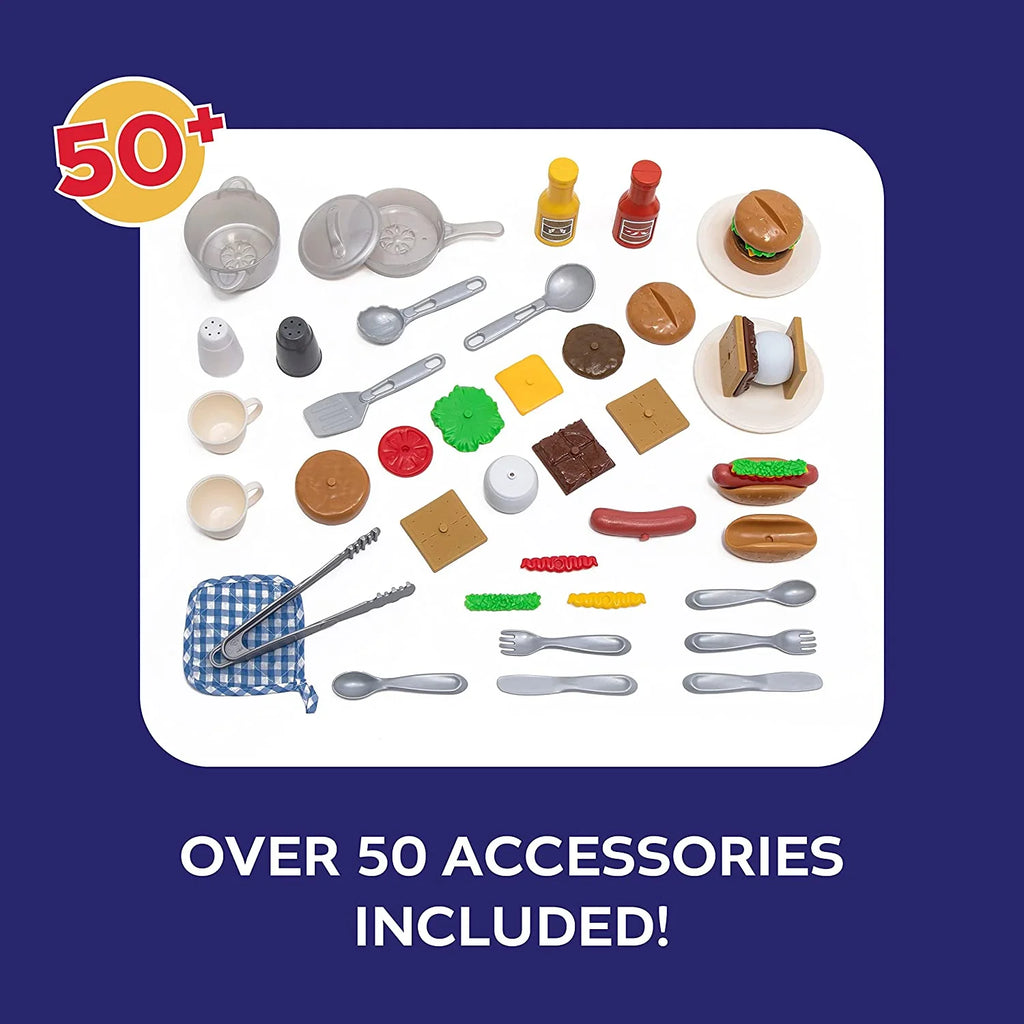 Gray Toddler Outdoor Playhouse with 50pc Accessory Set J95166