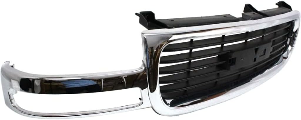 Chrome Shell Painted Black Insert Plastic Grille Assembly H3684