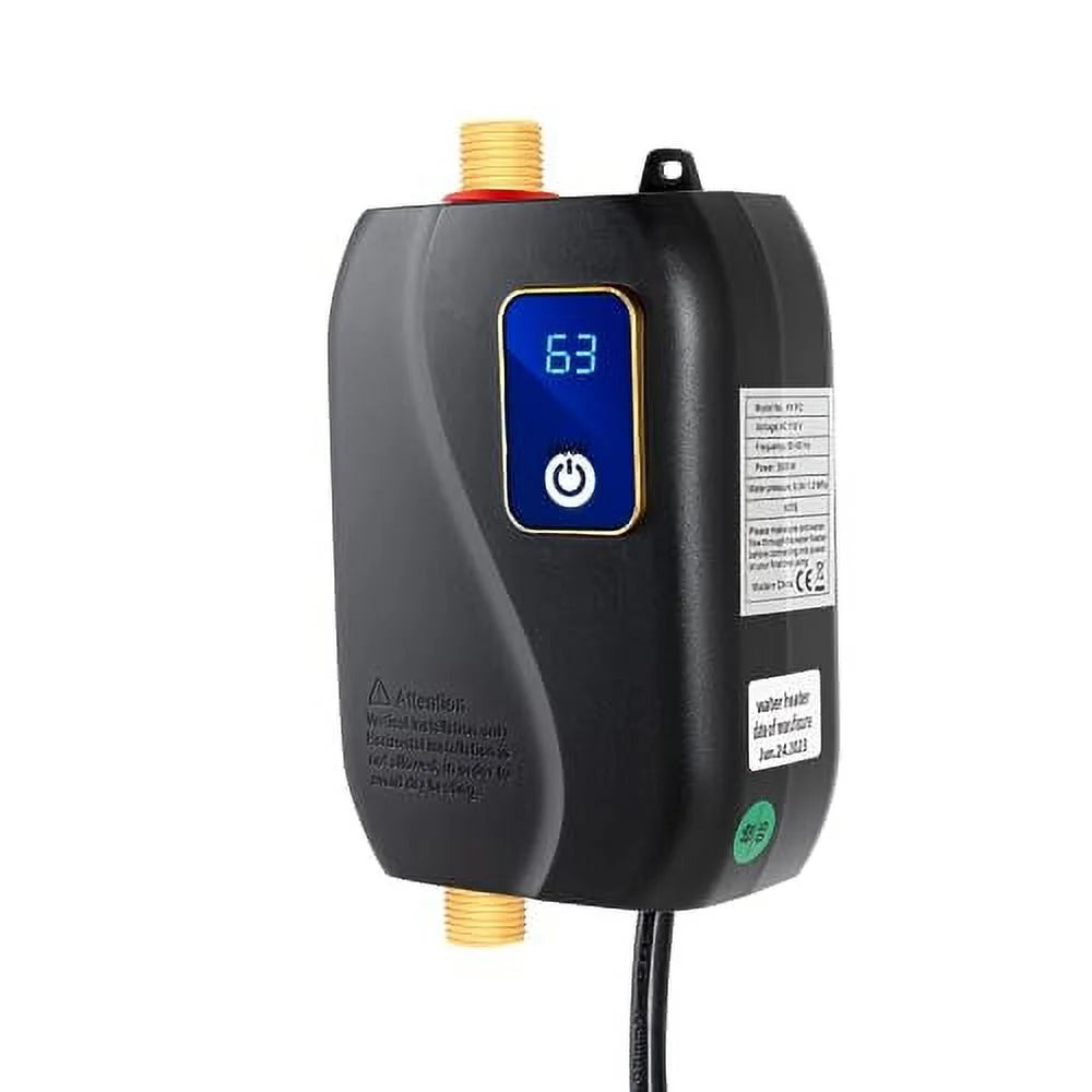 Thermostatic Tankless Electric Water Heater 110V 3000W Mini Instant Hot Water R3669