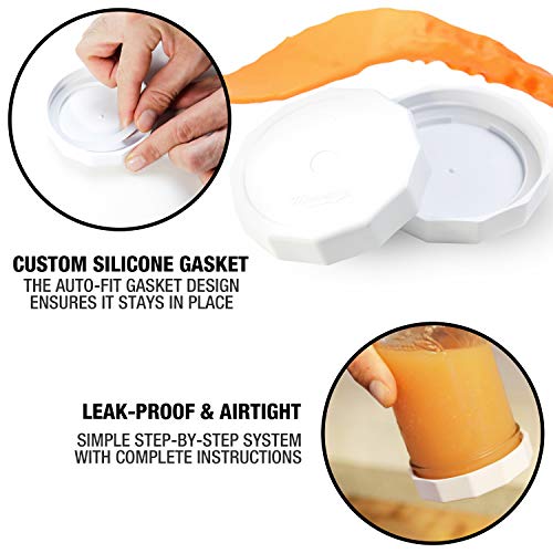 White Plastic Mason Jar Lids A16846
