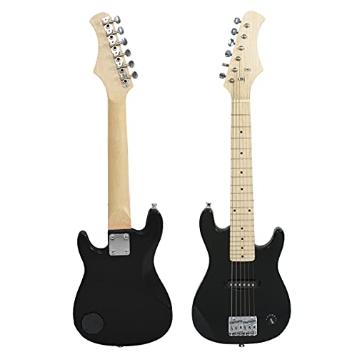 30" Black Beginner Electric Guitar with 5W Amp and Guitar Bag R45631