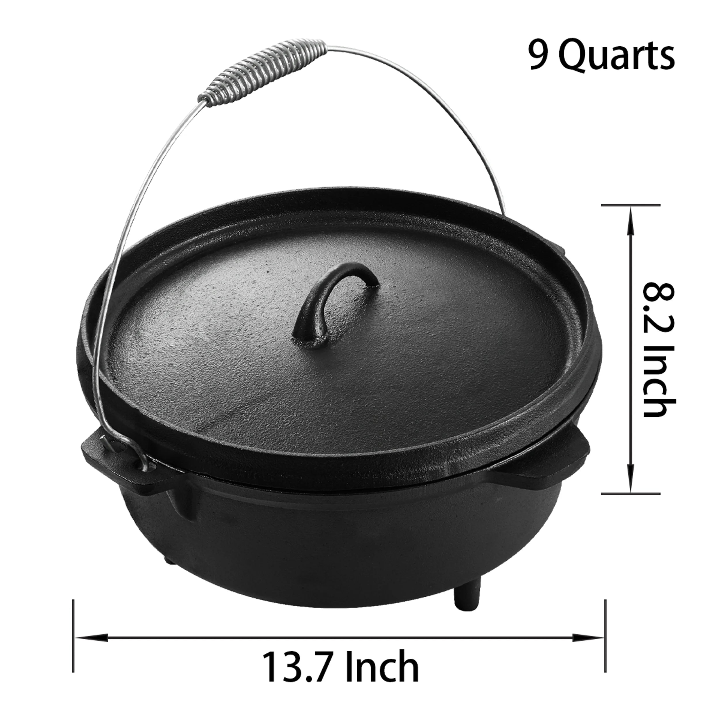 Pre-Seasoned 9-Quart Cast Iron Dutch Oven G245