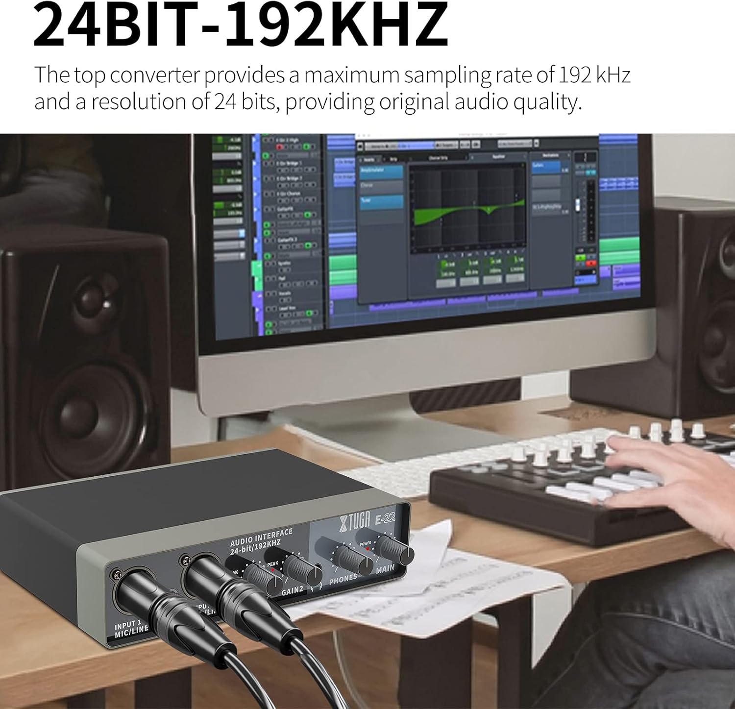 2 Pack USB Audio Interface with XLR Mic Preamplifier W2451