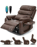 Large Power Lift Recliner with Heated and Massage, Dual Motor, 25in Extra Wide Seat G537713