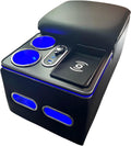 Black Center Console Armrest Organizer with Wireless Charging Phone Holder & Cup Holders G224134