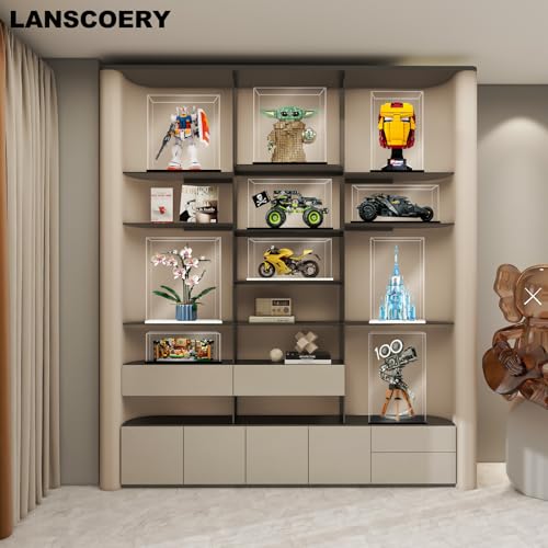 Acrylic Display Case 15.7x15.7x15.7inch White Base H38252