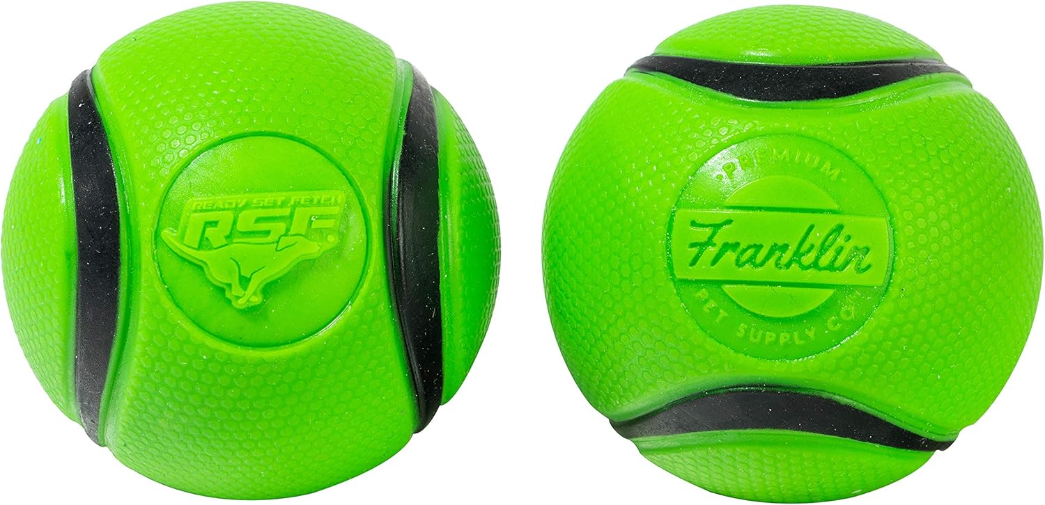 Green Rubber Dog Balls 2 Pack K2072