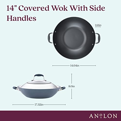 Hard-Anodized Nonstick Covered Wok S294